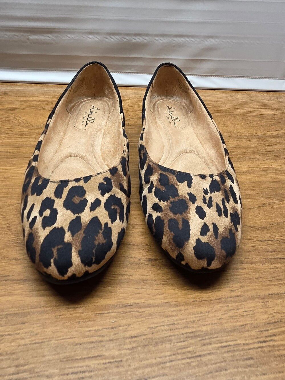Abella True Comfort Valli Black Leopard Print Ballet Flats - Size 9.5M